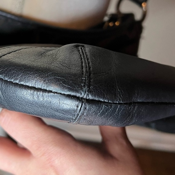 Coach Black Signature Silver Chain ShoulderBag Adjustable Strap - Picture 3 of 15